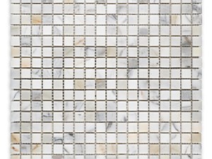 Calacatta Gold Marble Mini Square Polished or Matte